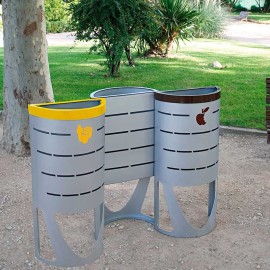 Paperera de reciclatge exterior Lisboa 40L